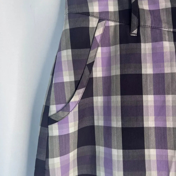Annika Cutter & Buck Purple Plaid Golf Skort Size 8/MD - Picture 3 of 12